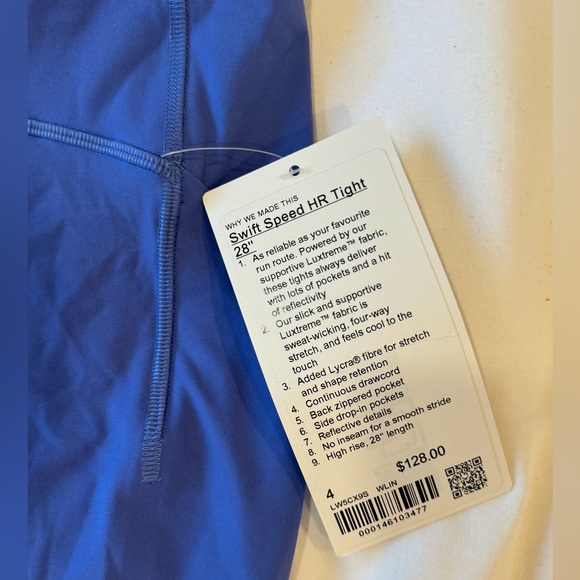 Lululemon Swift Speed High-Rise Tight 28" Wild Indigo Size 4 - Picture 10 of 10